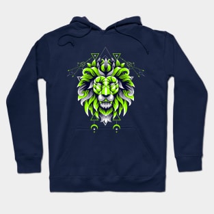 lion head graphic Hoodie